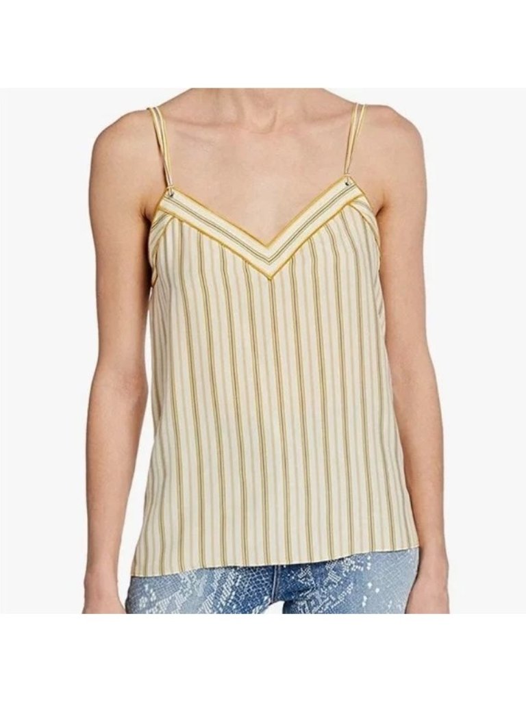 Rag & Bone Ilona Striped Silk Sleeveless Tank Top Cami Size Small